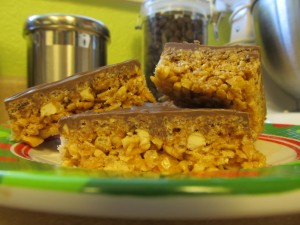 caramel rice krispie bars